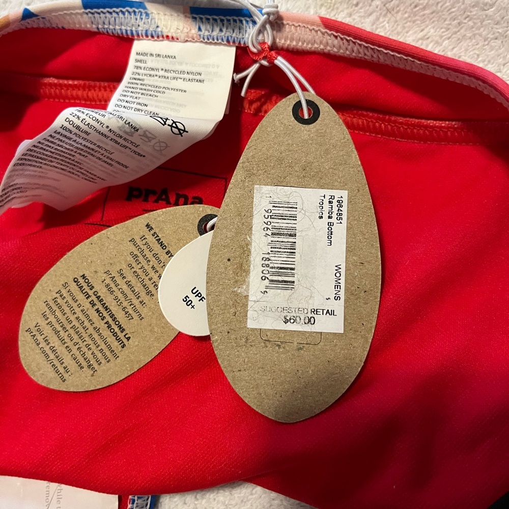NWT Prana Women's Patterned Bikini Bottoms - Picture 5 of 5
